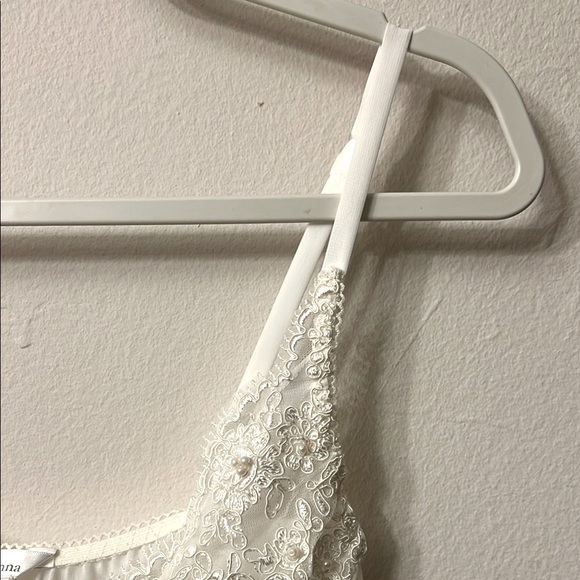 Vintage Bella Donna White Lace Pajama dress Chemise with Empire Waist - Picture 5 of 13